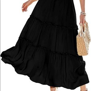 Tiered Maxi Skirt with Ruffles (all Summer, Spring, Autumn, Winter)